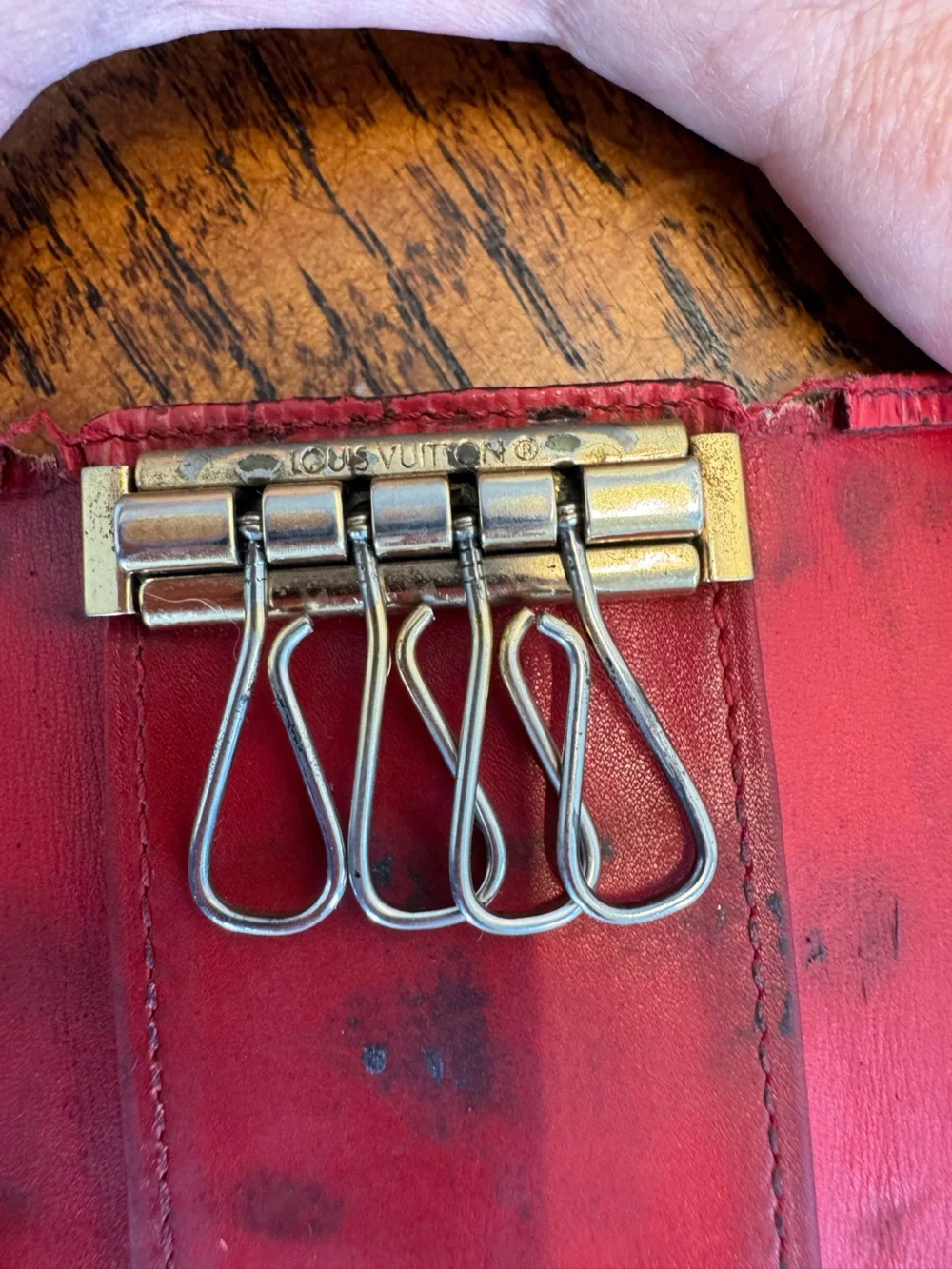 Louis Vuitton Red Epi Leather Key Holder
